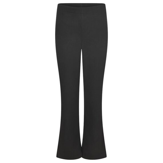 Black Rib Hipster Trouser