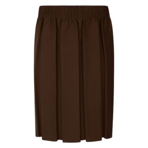 Boxpleat Skirt – Brown