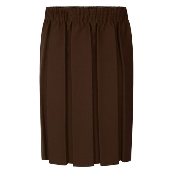 Boxpleat Skirt Brown