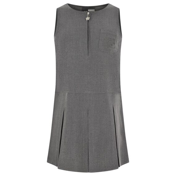Grey Embroidery Pinafore