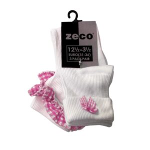 Gingham Socks – White/Pink