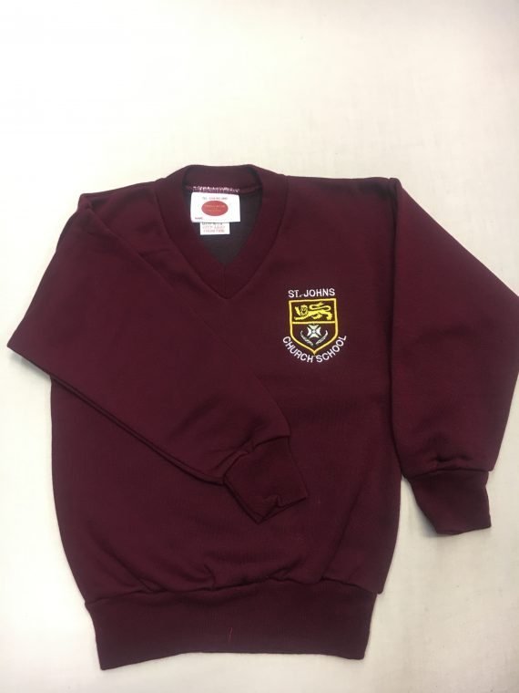 St John's  Maroon V Neck Sweatshirt