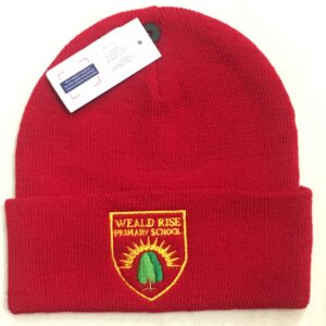 Weald Rise School Red Beanie Hat
