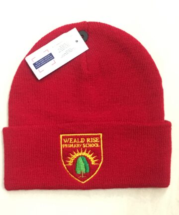 Weald Rise School Red Beanie Hat