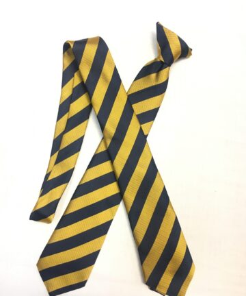 Whitefriars School Dark Navy Blue With Gold Stripe School Ties