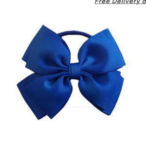 ROYAL BLUE HAIR TIE WITH BOW