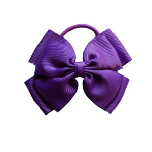 PURPLE HAIR TIE WITH BOW