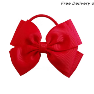 RED HAIR TIE WITH BOW