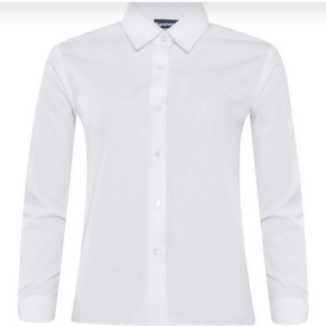 WHITE NON-IRON REGULAR FIT LONG SLEEVE BLOUSE