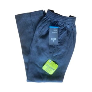 FULL ELASTIC PULL-UP TROUSER – BLACK / GREY